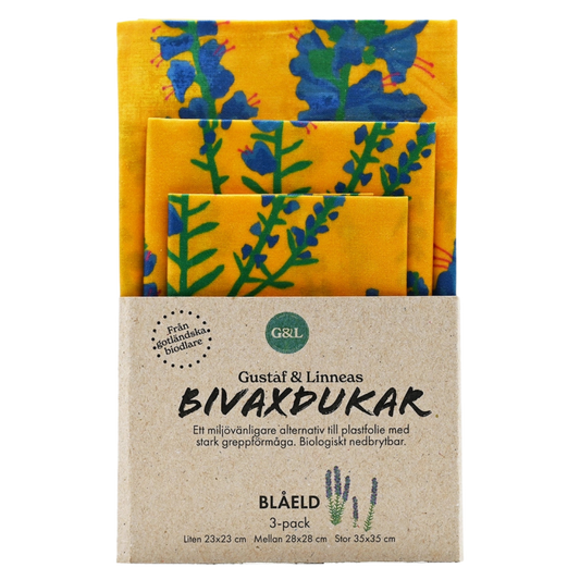 Bienenwachstuch blauer Natternkopf - 3er-Set