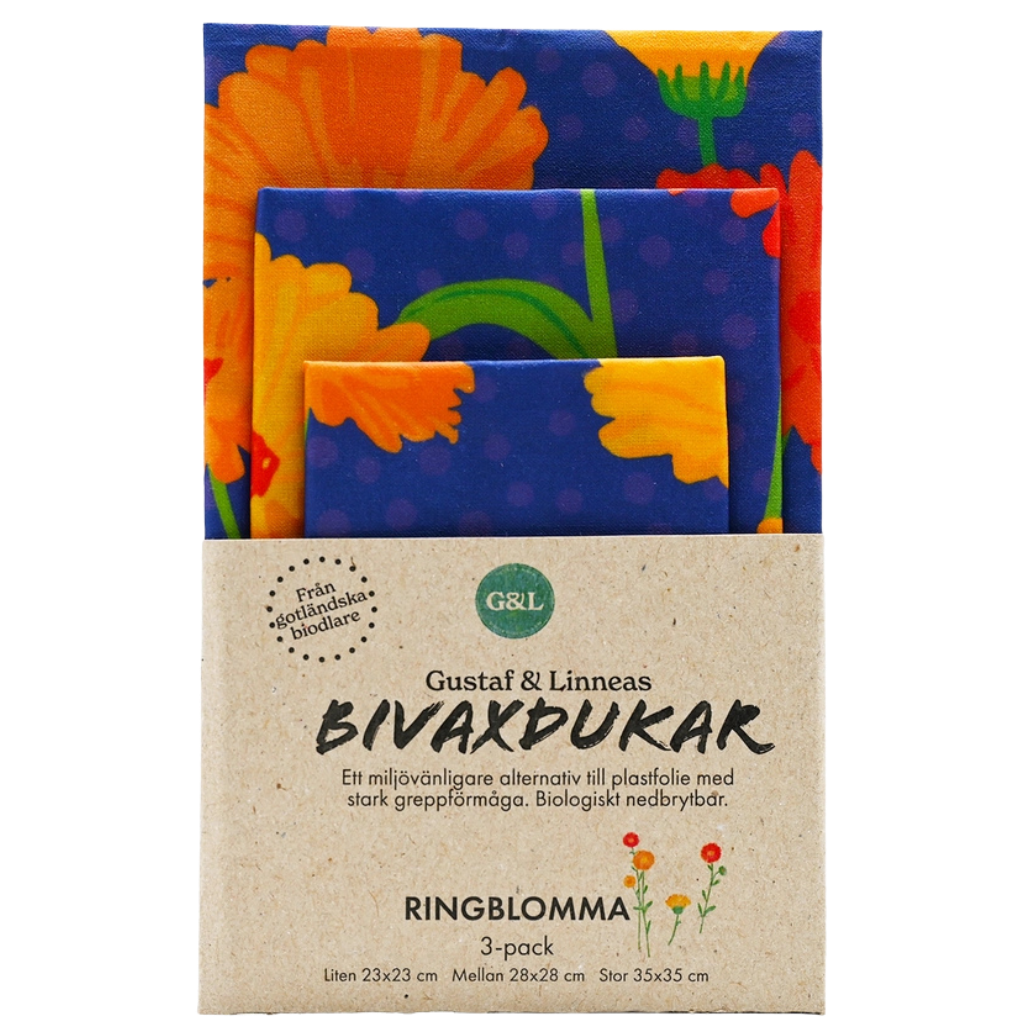 Bienenwachstuch Ringelblume - 3er-Set