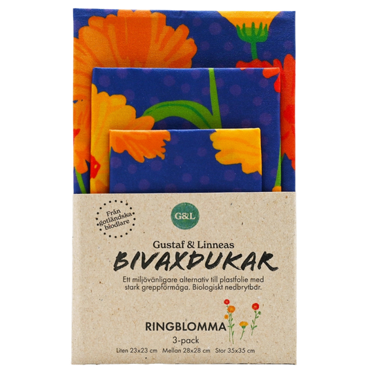 Bienenwachstuch Ringelblume - 3er-Set