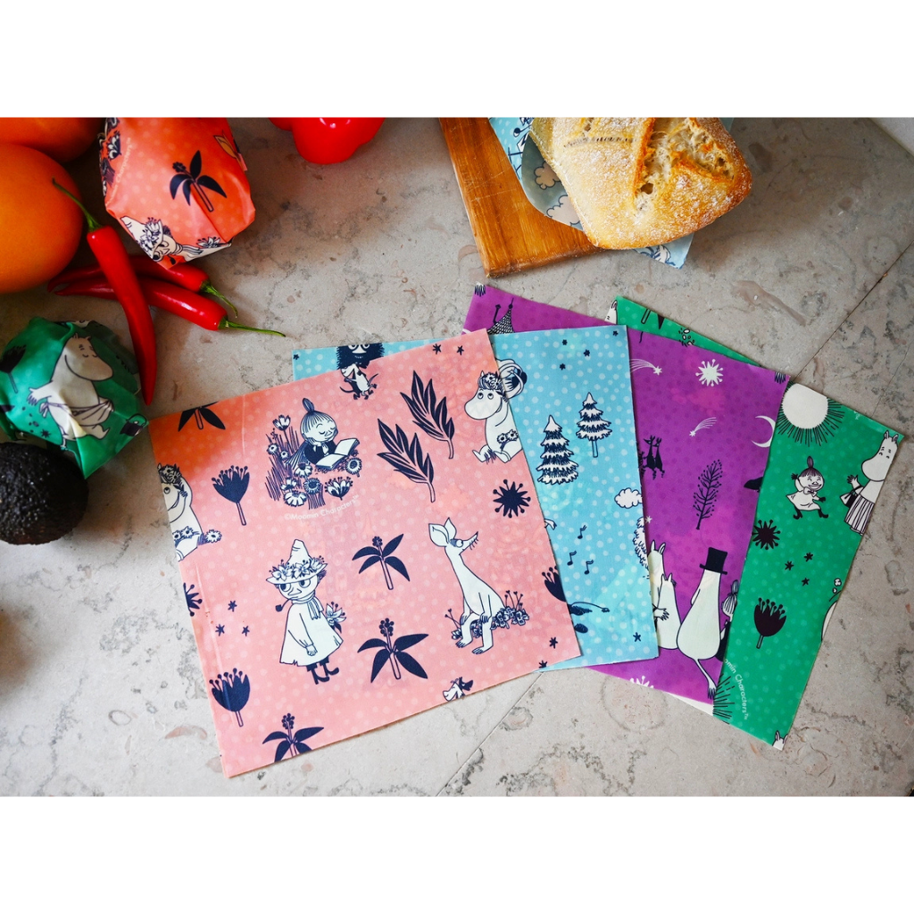 Moomins in der Natur - Bienenwachstuch - 3er-Set