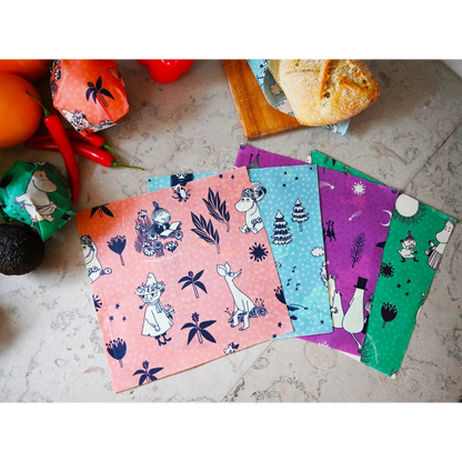 Moomins in der Natur - Bienenwachstuch - 3er-Set