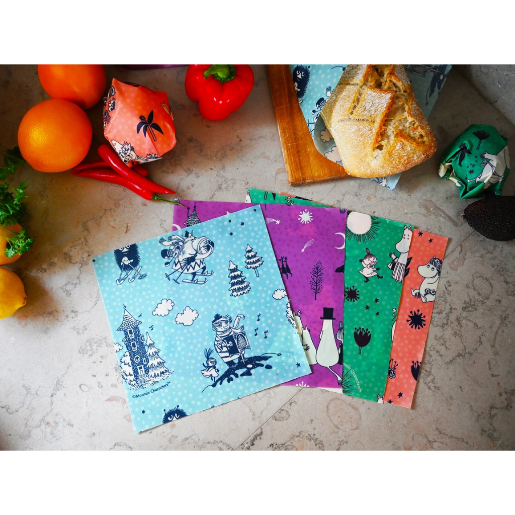 Moomins im Winterland - Bienenwachstuch - 3er-Set