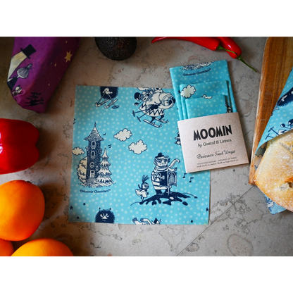 Moomins im Winterland - Bienenwachstuch - 3er-Set