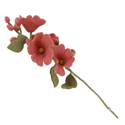 Stockrose aus Filz in Dusty Red von Én Gry & Sif