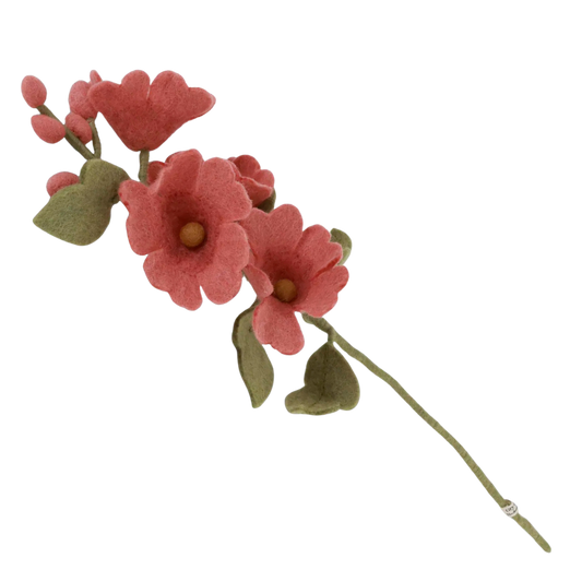 Stockrose aus Filz in Dusty Red von Én Gry & Sif