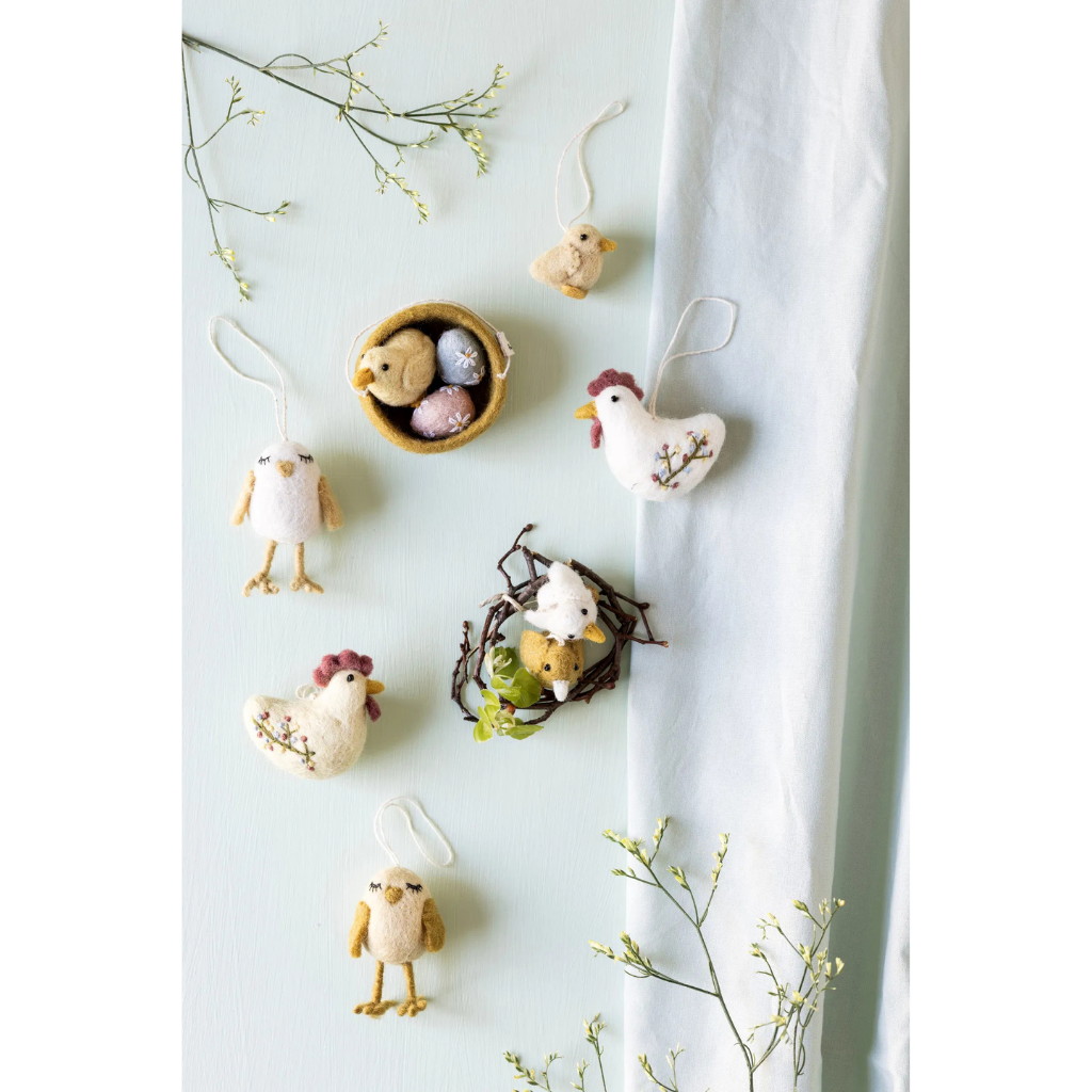 Küken - Wollfilz - handgearbeitet - 3er Set