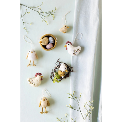 Küken - Wollfilz - handgearbeitet - 3er Set