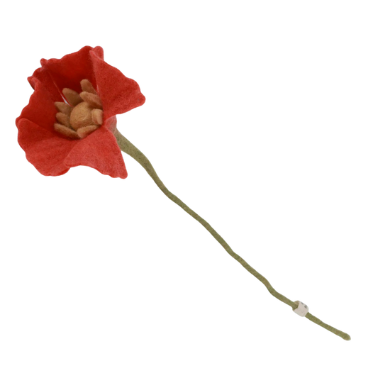 Mohnblume - Wollfilz - handgearbeitet