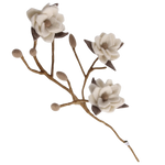 Magnolienzweig aus Wollfilz weiß - handgearbeitet