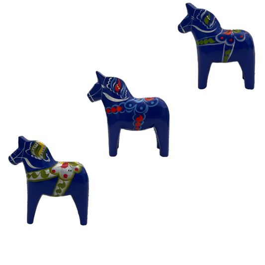 Dala Horse - Wood - Blue
