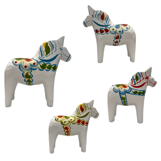 Dala Horse - Wood - White