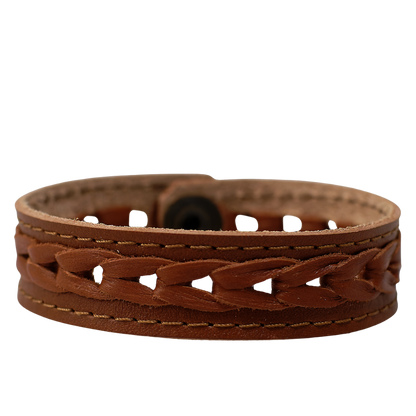 Lederarmband mit symmetrischem Muster - Kero