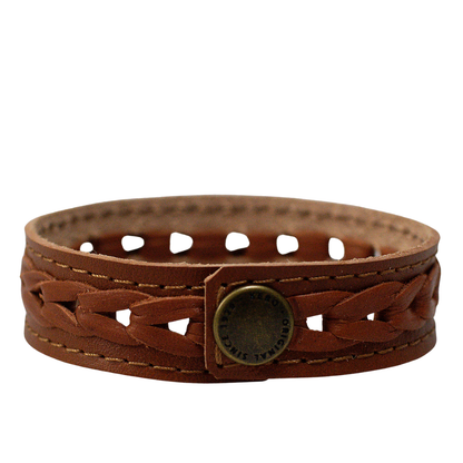 Lederarmband mit symmetrischem Muster - Kero