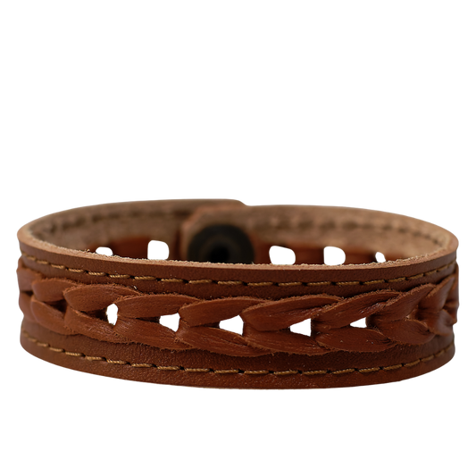 Lederarmband mit symmetrischem Muster - Kero