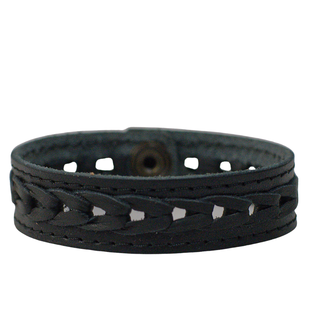 Lederarmband mit symmetrischem Muster - Kero