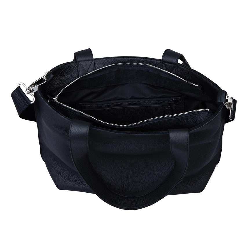 Kajo Tragetasche aus Elchleder - Schwarz - Miiko Design Oy