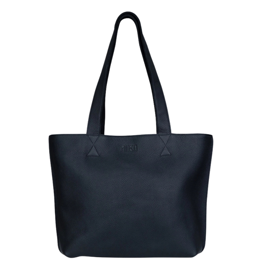 Kajo Tragetasche aus Elchleder - Schwarz - Miiko Design Oy