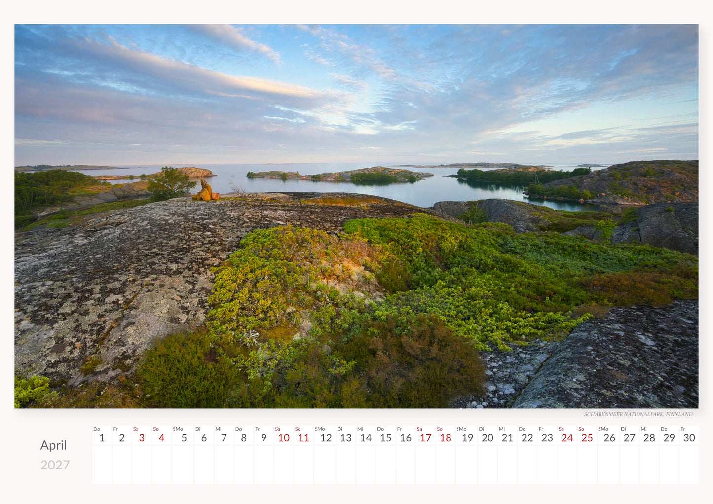 Nordische Nationalparks - Wandkalender 2027 - 59 x 42 cm - Trabandt Medien
