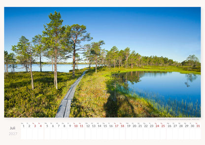 Nordische Nationalparks - Wandkalender 2027 - 59 x 42 cm - Trabandt Medien