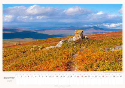 Nordische Nationalparks - Wandkalender 2027 - 59 x 42 cm - Trabandt Medien
