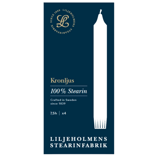 Kronljus 4er-Pack Weiß - 20 cm - 100 % Stearin