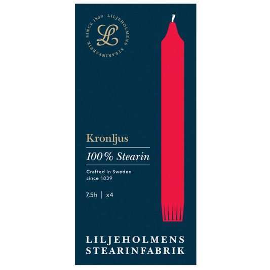 Kronljus Kerze – 4er-Pack, 20 cm, 100 % Stearin