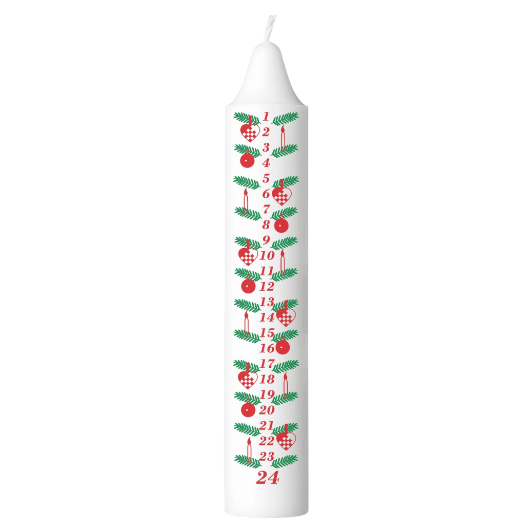 Adventskalenderkerze Gille – Weihnachtsdeko - 27,5 cm - 100 % Stearin
