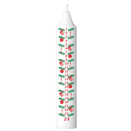 Adventskalenderkerze Gille – Weihnachtsdeko - 27,5 cm - 100 % Stearin