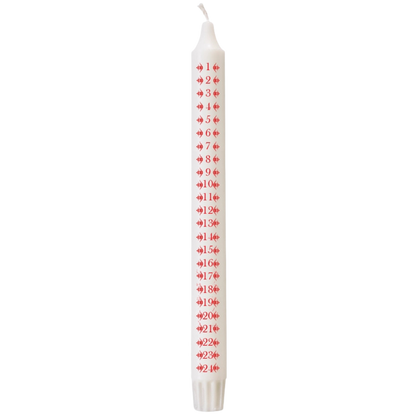 Adventskalender Kronenkerze Allmoge - 24 cm - 100 % Stearin