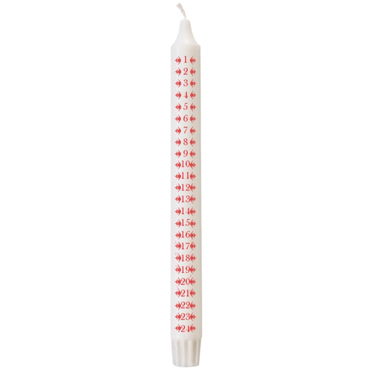 Adventskalender Kronenkerze Allmoge - 24 cm - 100 % Stearin