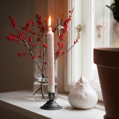 Adventskalender Kronenkerze Allmoge - 24 cm - 100 % Stearin