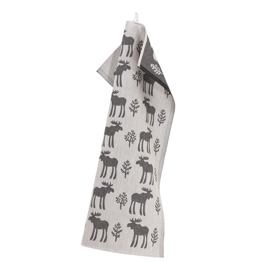 Hirvi - Küchenhandtuch - 46 x 70 cm - Beige / Schwarz