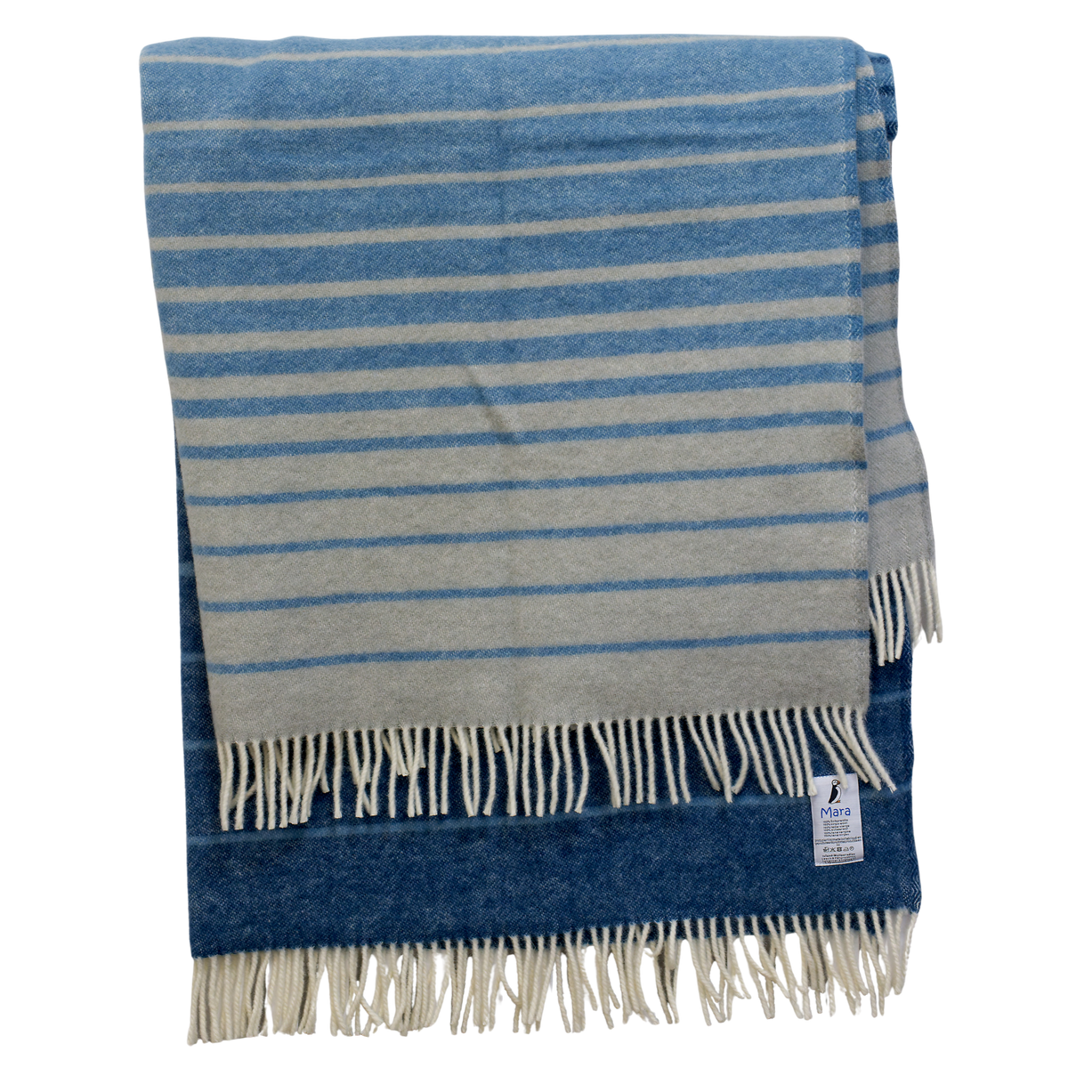 Wolldecke - Blau mit Farbverlauf