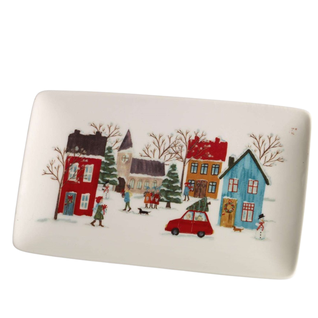 Winter Servierplatte - 13 x 21 cm