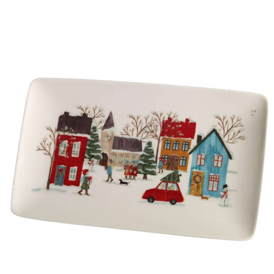 Winter Servierplatte - 13 x 21 cm