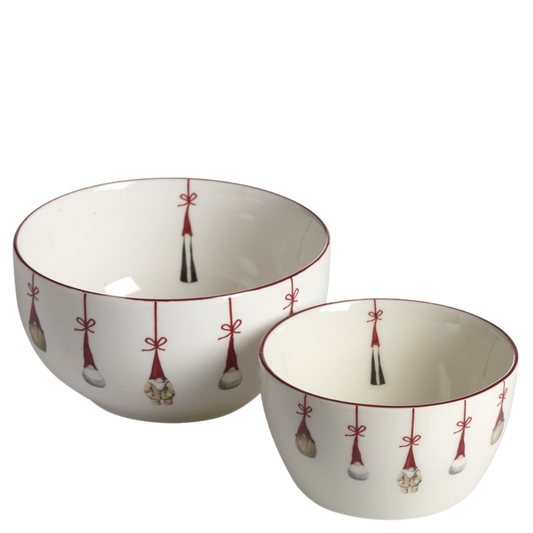 Tomte Porzellanschale 2er Set - 5,5/6,5 cm - 20/45 cl