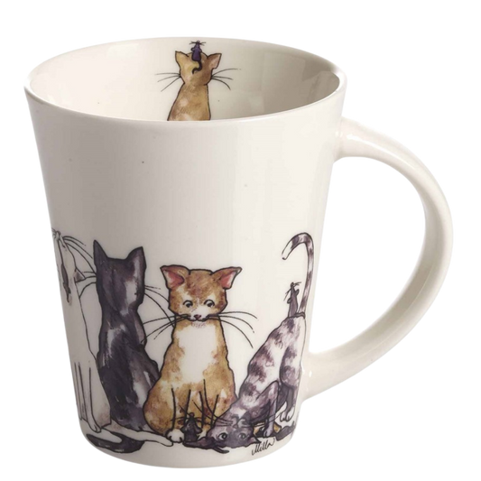 Becher mit Katzenmotiv - 11 cm, 35 cl