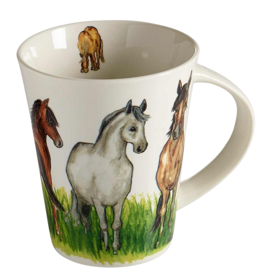 Becher mit Pferdemotiv - 11 cm, 35 cl