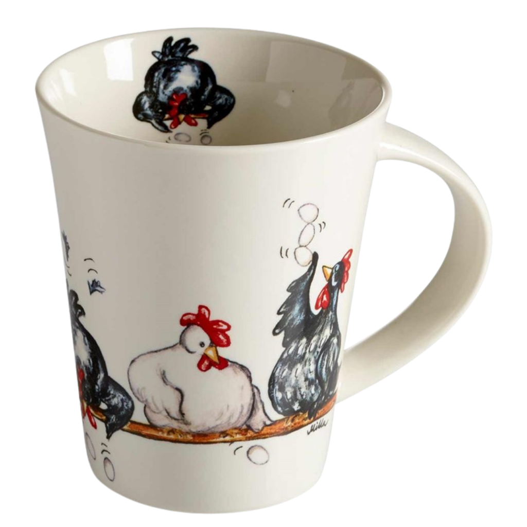 Becher mit Hühnermotiv - 11 cm, 35 cl