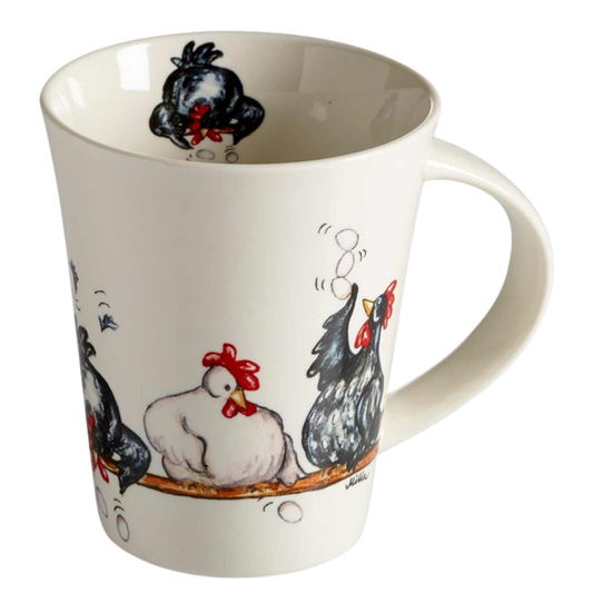 Becher mit Hühnermotiv - 11 cm, 35 cl