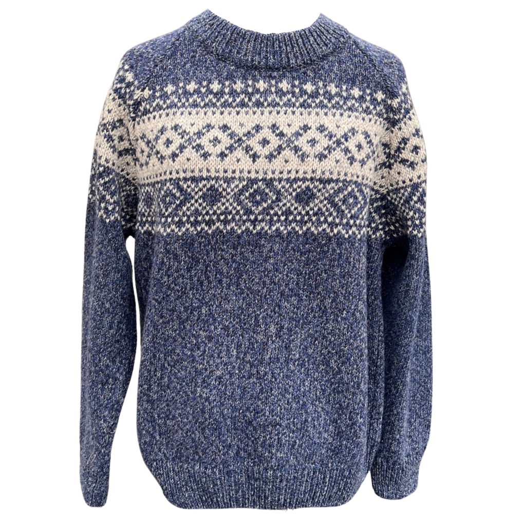 Herren Merinowollpullover Blau