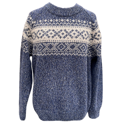 Herren Merinowollpullover Blau