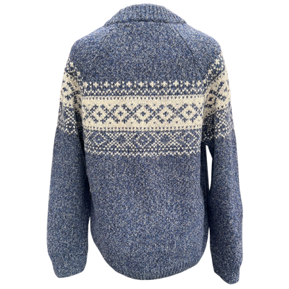Herren Merinowollpullover Blau