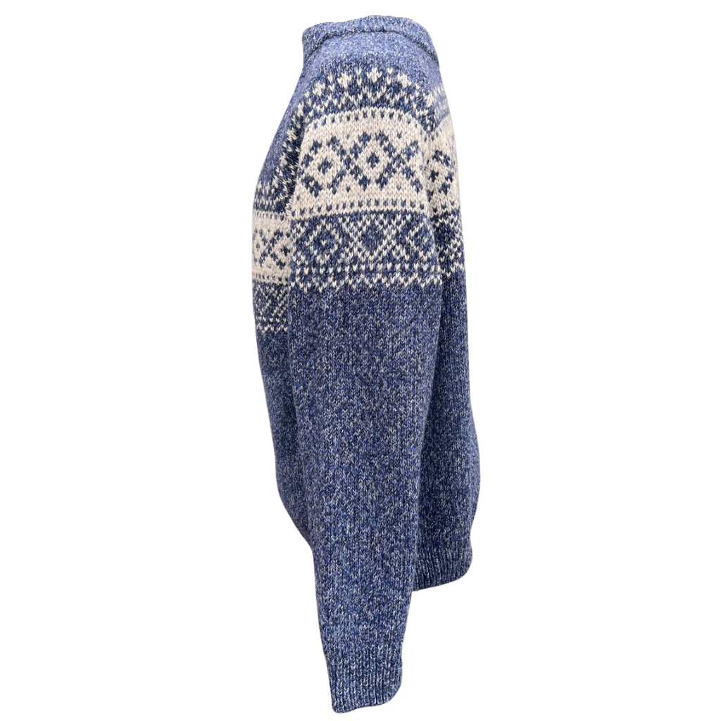 Herren Merinowollpullover Blau