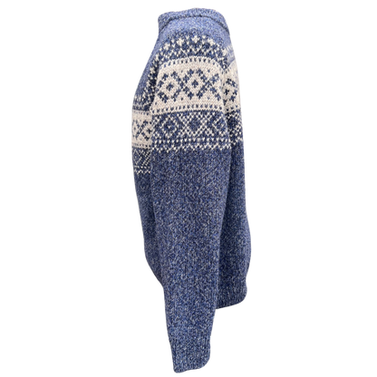 Herren Merinowollpullover Blau