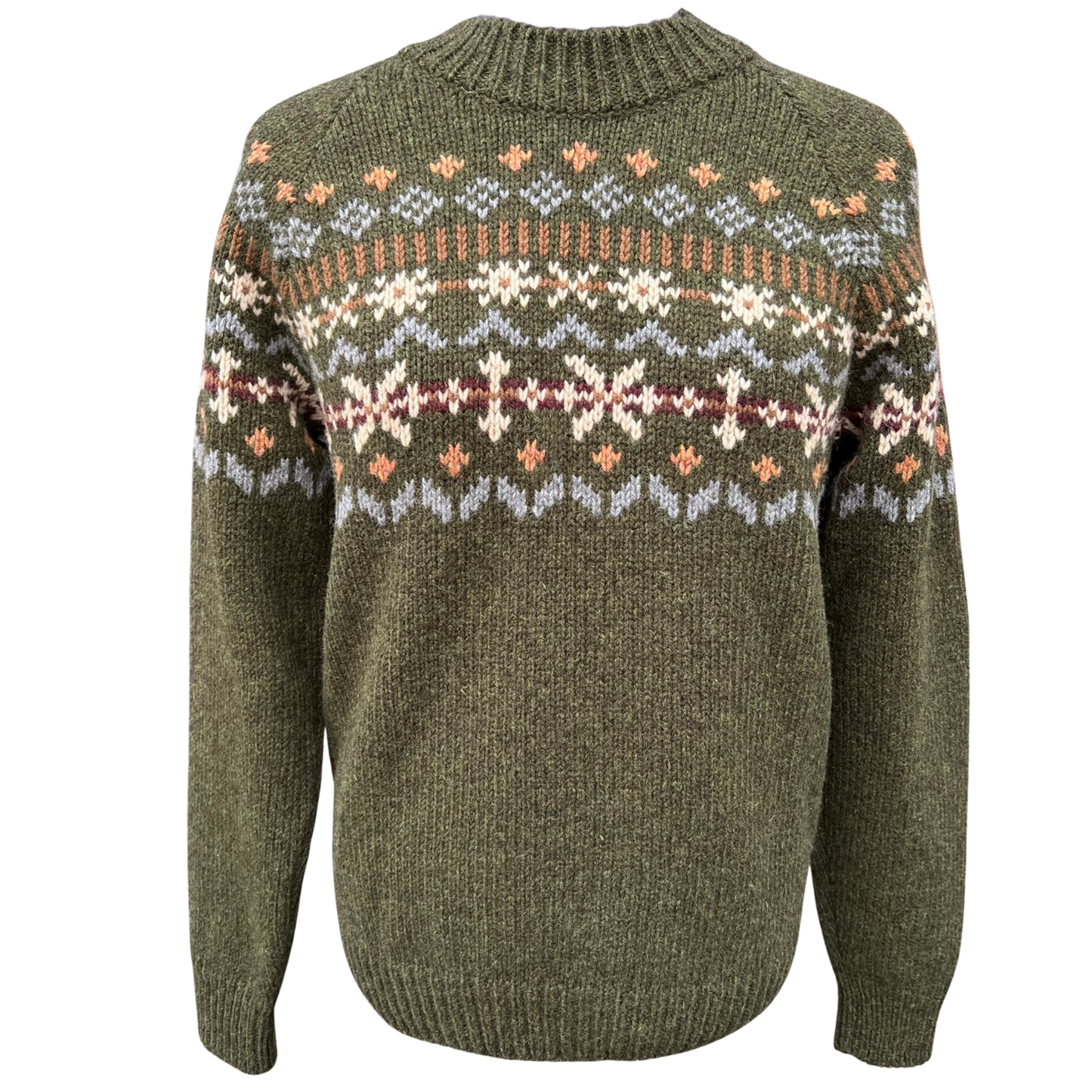 Merinowollpullover Damen Grün aus 100 % Schurwolle im skandinavischen Design