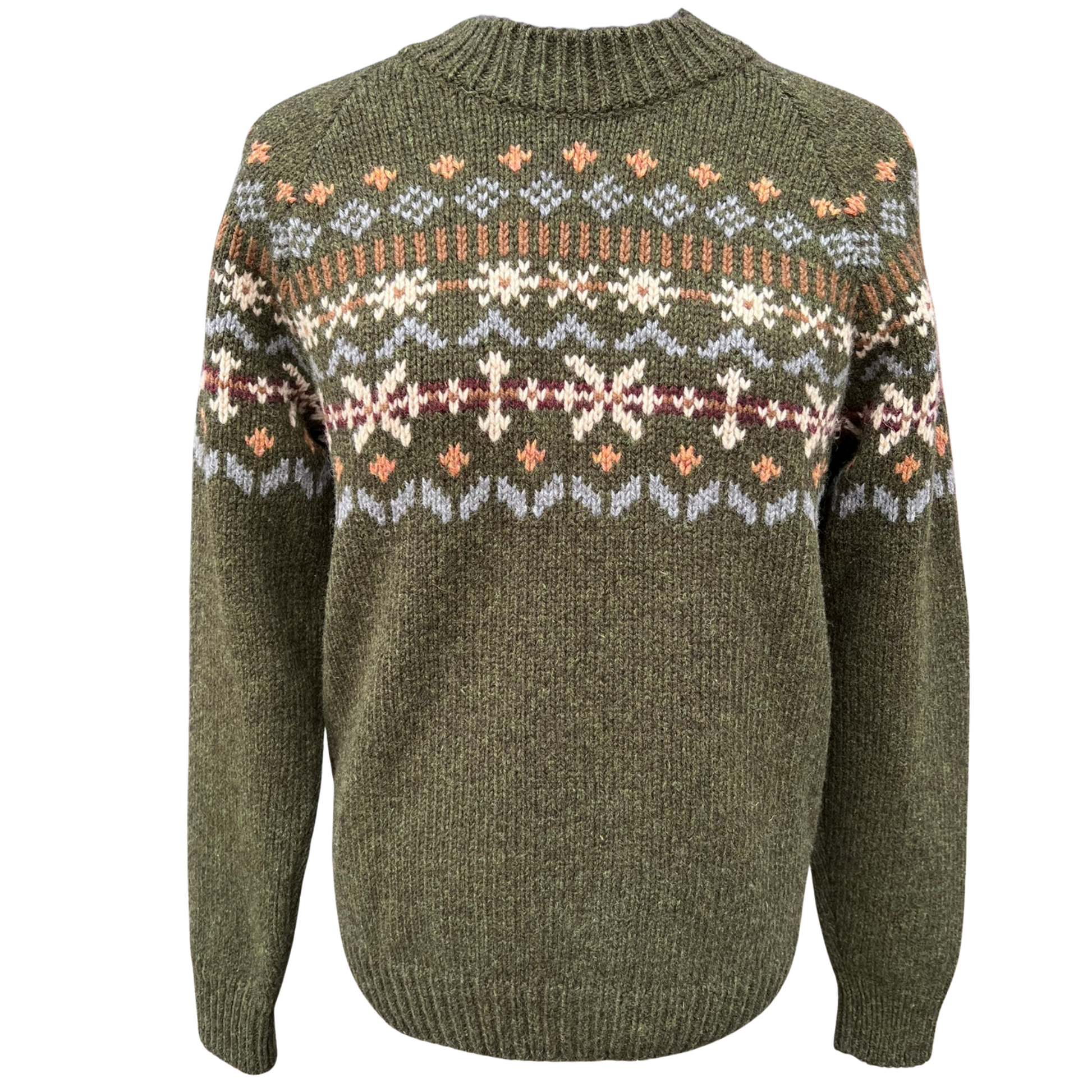 Merinowollpullover Damen Grün aus 100 % Schurwolle im skandinavischen Design