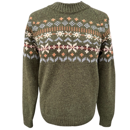 Merinowollpullover Damen Grün aus 100 % Schurwolle im skandinavischen Design