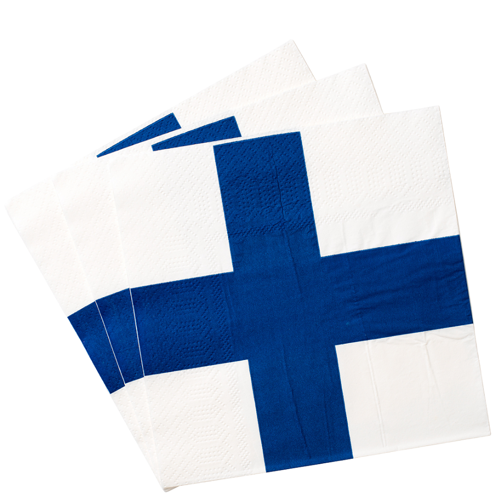 Einweggeschirr mit Flaggenmotiv