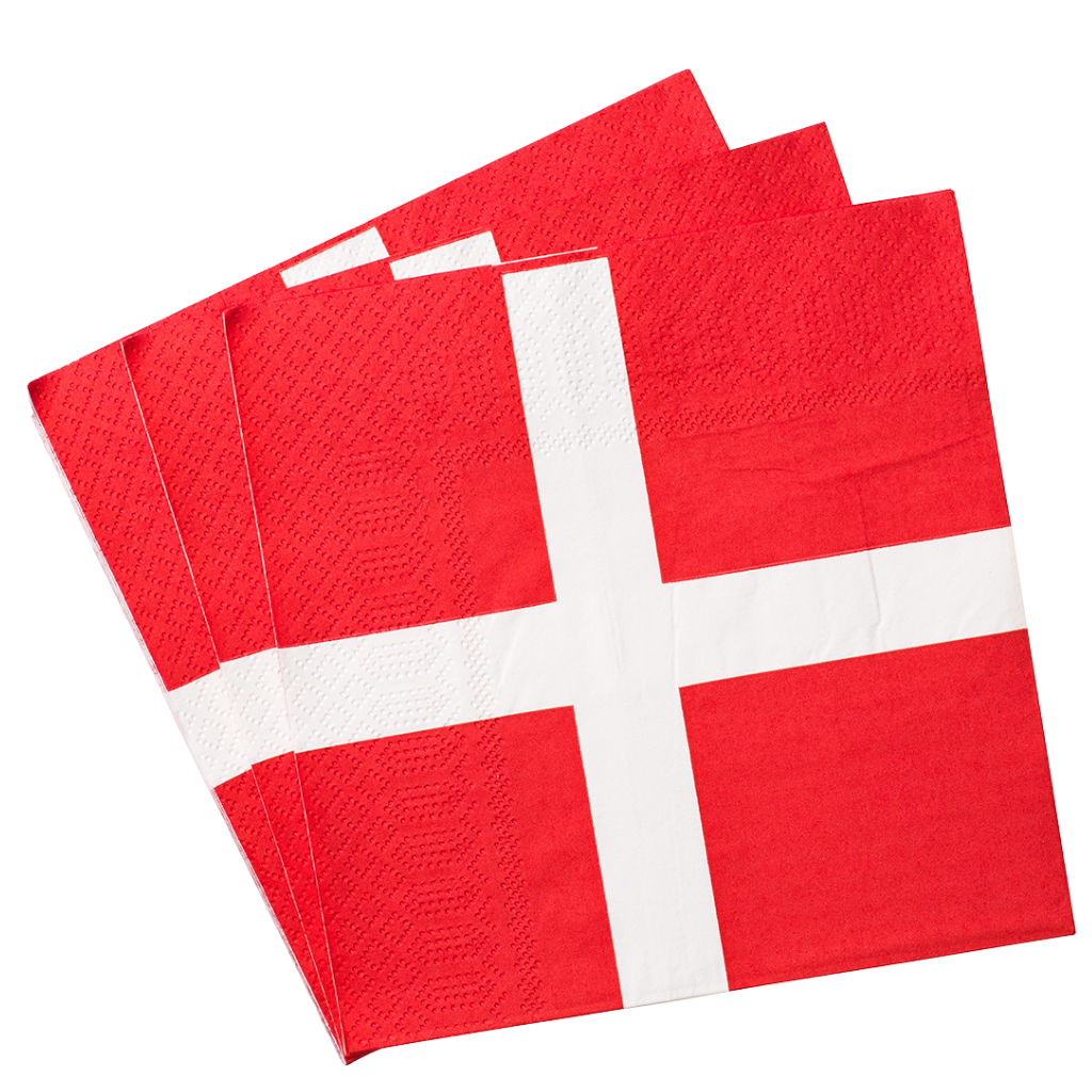 Einweggeschirr mit Flaggenmotiv